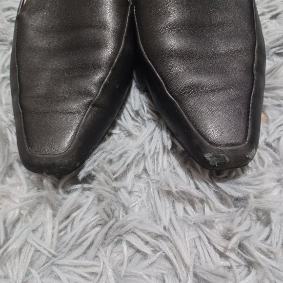 Sam Edelman Black Pointed Square Toe Leather Loafers Womens Size 6.5 - Picture 6 of 13